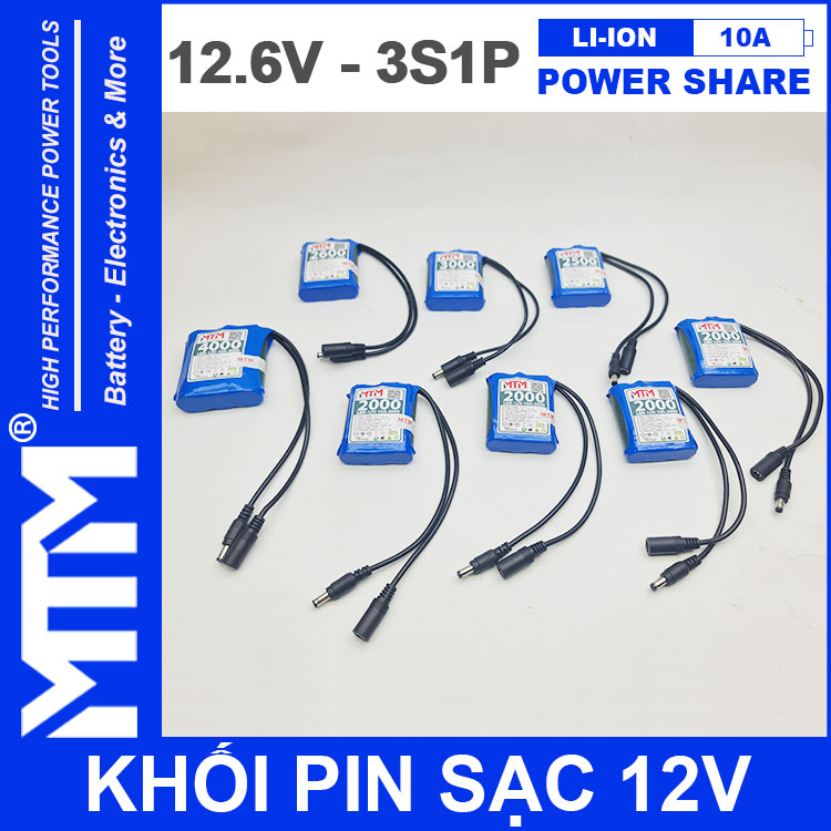 Khoi Pin Sac 12V 10A 3S1P Jack DC MTM Chinh Hang