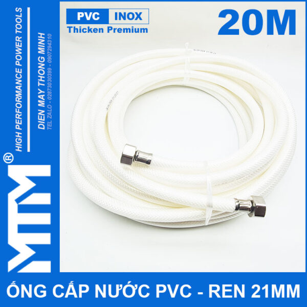 Ong Day Cap Nuoc Tuoi Cay Rua Xe Ve Sinh Nha Cua Ren Inox 21mm 20met