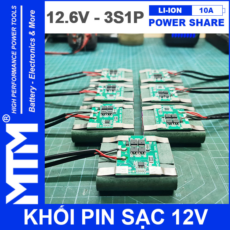 Mach Bao Ve Pin Sac 12V 10A 3S1P Jack DC MTM