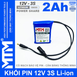 Pin 12v 10a 2000mah Cao Cap Co Mach Bao Ve Pin Can Bang Thông Minh