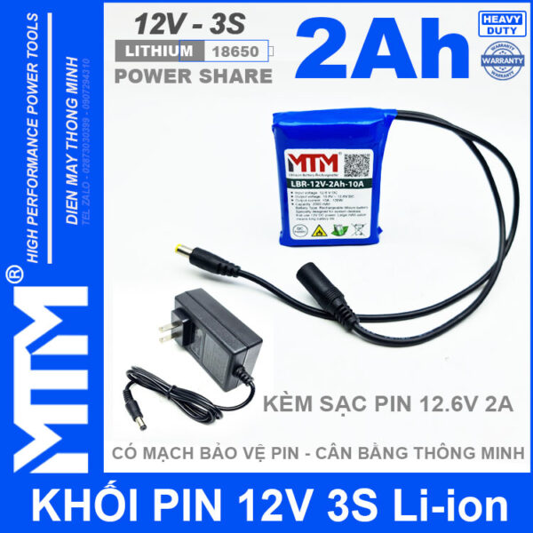 Pin 12v 10a 2000mah Kem Sac Pin