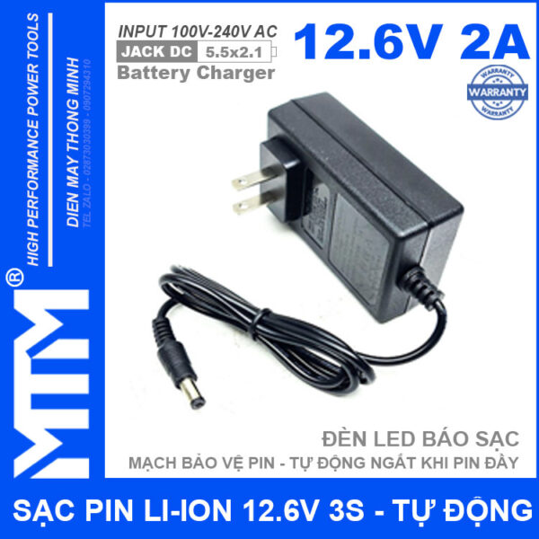 Sac Pin Li Ion 12v6 2a Tu Dong