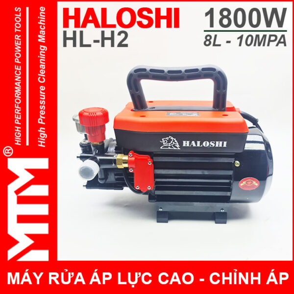 May Rua Xe Gia Dinh Mini Ap Luc Cao 220V 1800W 8L 10Mpa Haloshi HL H2 Loi Dong Chinh Ap Gia Re