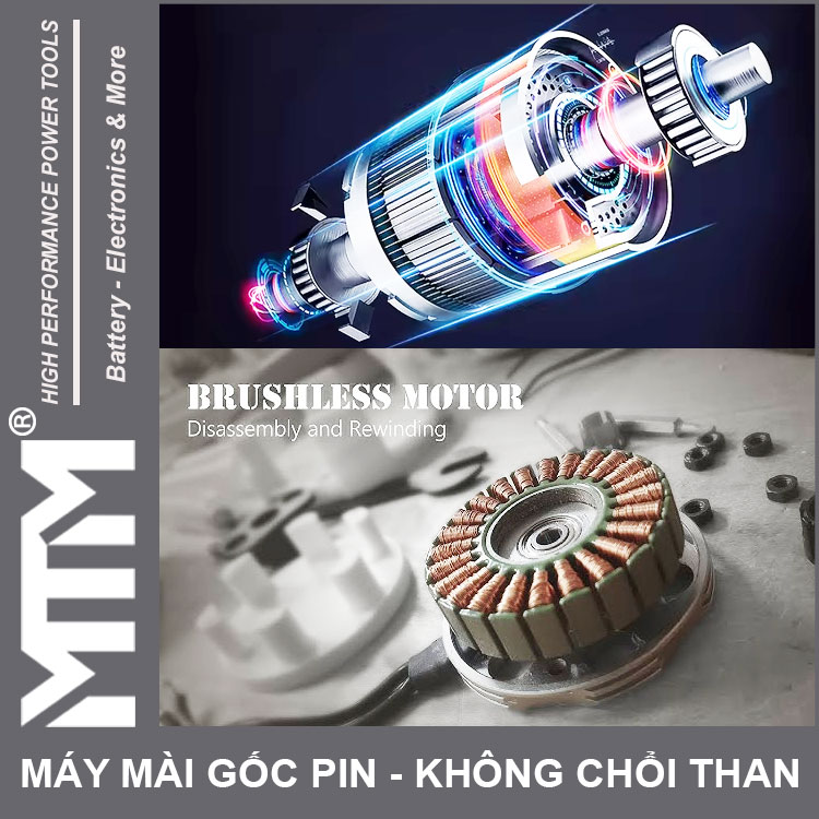 Motor May Mai Goc Dung Pin 21V 850W 100mm 7000rpm Phipol TK577