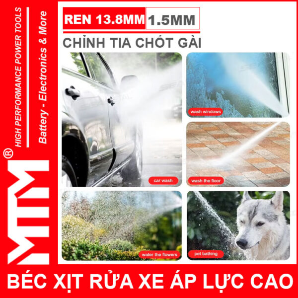 Bec Xit Rua Xe Ap Luc Cao Chinh Tia Chot Gai 1mm5 Su Dung Gia Dinh