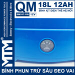 Binh Phun Thuoc Tru Sau Deo Vai 18L 12V 12Ah Tan Quan My QM317 18L Dong Ho Bao