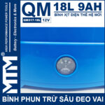 Binh Phun Thuoc Tru Sau Deo Vai 18L 12V 9Ah Tan Quan My QM317 18L Dong Ho Bao