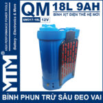 Binh Phun Thuoc Tru Sau Deo Vai 18L 12V 9Ah Tan Quan My QM317 18L Lung Deo Vai