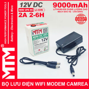 Bo Nguon Du Phong Wifi Modem Camera 12V 2A 9000mah UPS DC 12Vpsd