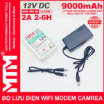 Bo Nguon Du Phong Wifi Modem Camera 12V 2A 9000mah UPS DC 12Vpsd Chinh Hang