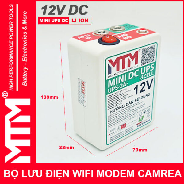 Bo Nguon Du Phong Wifi Modem Camera 12V 2A UPS DC 12V Kich Thuoc