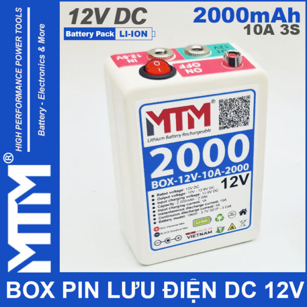 Bo Luu Dien DC 12V 10A 3S 2000mah MTM Cao Cap