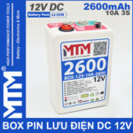 Bo Luu Dien DC 12V 10A 3S 2600mah MTM Cao Cap