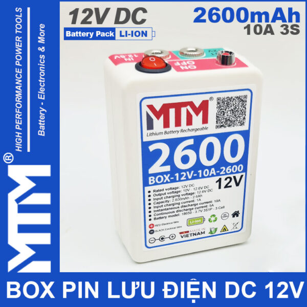 Bo Luu Dien DC 12V 10A 3S 2600mah MTM Cao Cap