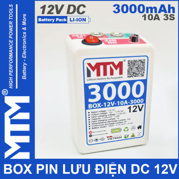 Bo Luu Dien DC 12V 10A 3S 3000mah MTM Cao Cap