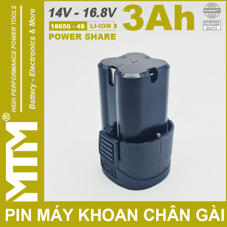 Pin May Khoan Van Vit Thiet Bi 16V 3000mah 4S Chan Gai MTM Chinh Hang