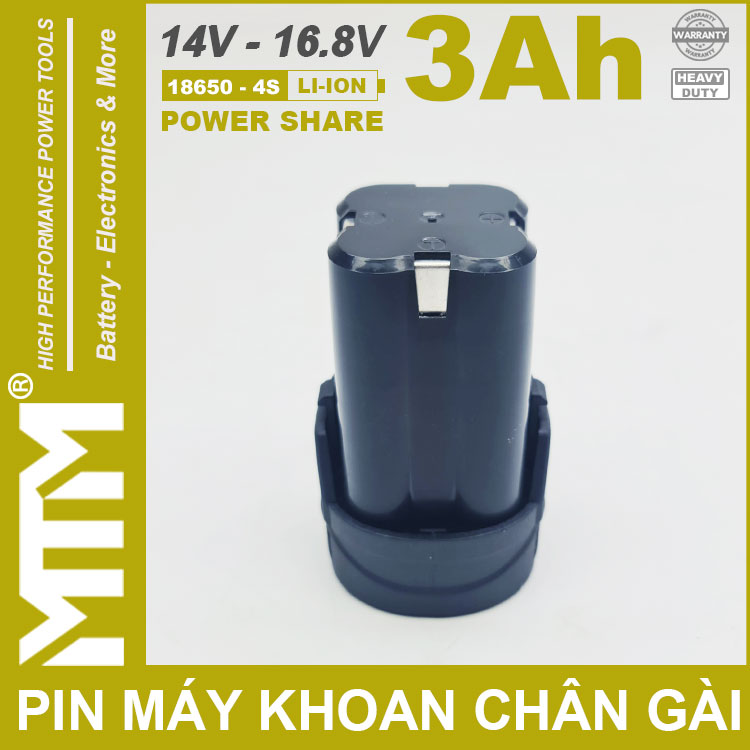 Pin May Khoan Van Vit Thiet Bi 16V 3000mah 4S Chan Gai MTM Chong Soc Cao Cap