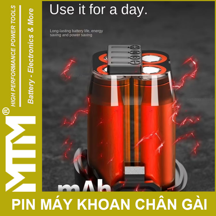 Pin May Khoan Van Vit Thiet Bi 16V 3000mah 4S Chan Gai MTM Chong Soc