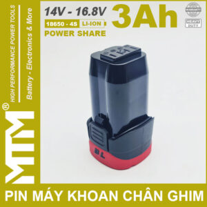 Pin May Khoan Van Vit Thiet Bi 16V 3000mah 4S Chan Ghim MTM Chong Soc