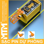 Cong Sac Pin Sac Du Phong 16000mah USB Micro TypeC Lightning LED Bao Pin Sac Nhanh