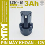 Khe Pin May Khoan Van Vit Thiet Bi 12v 3000mah Khe B MTM