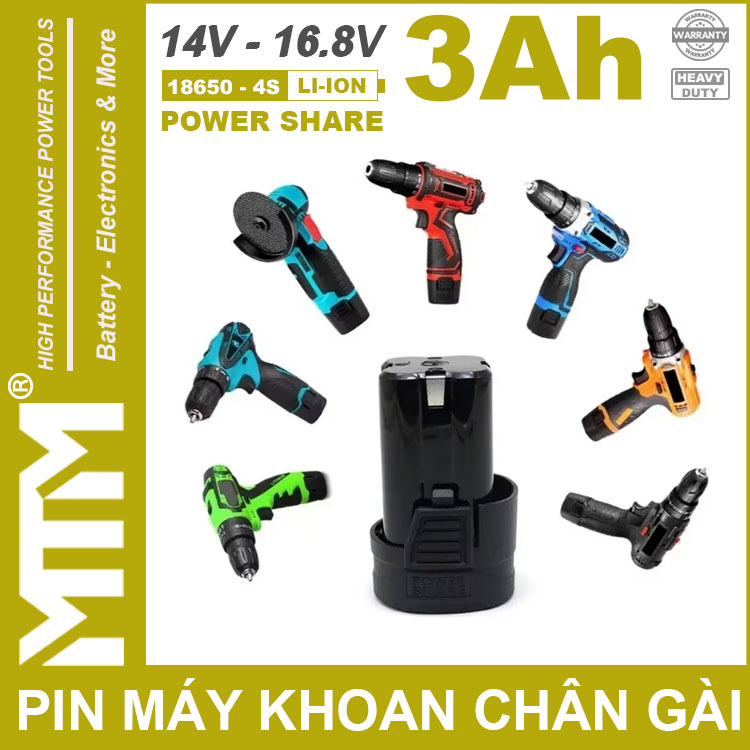 Su Dung Pin May Khoan Van Vit Thiet Bi 16V 3000mah 4S Chan Gai MTM