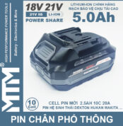 Pin Chan Pho Thong 10cell 5000MAh 80A Led Bao Pin 2 Ben
