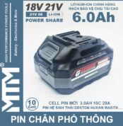Pin Chan Pho Thong 10cell 6000MAh 80A Led Bao Pin 2 Ben