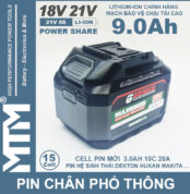 Pin Chan Pho Thong 9Ah 15cell 80A Led Bao Pin 2 Ben