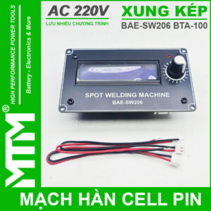 Spot Welding Machine Mach Han Cell Pin Xung Kep BAE 206 BTA100