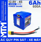 Ac Quy Pin Kich Khoi Dong Xe May 12V 540A 6Ah Jack XT60 MTM Cao Cap