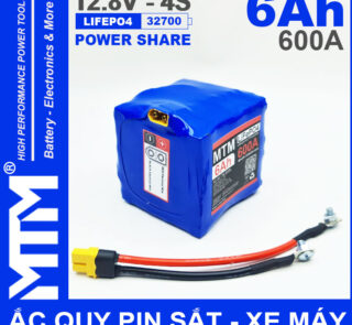 Ac Quy Pin Kich Khoi Dong Xe May 12V 540A 6Ah Jack XT60 MTM Cao Cap