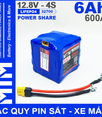 Ac Quy Pin Kich Khoi Dong Xe May 12V 540A 6Ah Jack XT60 MTM Cao Cap