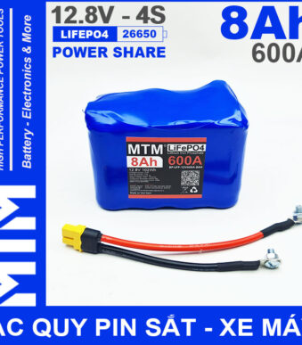 Ac Quy Pin Kich Khoi Dong Xe May 12V 540A 8Ah Jack XT60 MTM