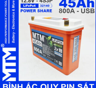 Binh Ac Quy Pin Sat 12V 45Ah 4S3P 32140 800A Chinh Hang Gia Re