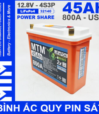 Binh Ac Quy Pin Sat 12V 45Ah 4S3P 32140 800A Chinh Hang Gia Re