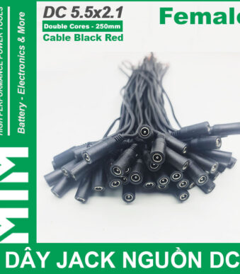 Day Jack DC 250mm Cai Female Jack Cable Adapter Plug Power Supply Gia Re