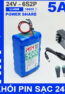 Pin 24V 5A 6S2P 18650 MTM 5000mah Kem Sac