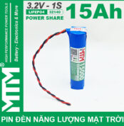 Pin Den Nang Luong Mat Troi 3v2 15Ah 15000mAh Cell Pin Sat Lifepo4 32140