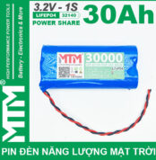 Pin Den Nang Luong Mat Troi 3v2 30Ah 30000mAh Cell Pin Sat Lifepo4 32140 Cao Cap Loai 1