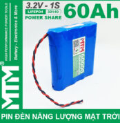 Pin Den Nang Luong Mat Troi 3v2 60Ah 60000mAh Cell Pin Sat Lifepo4 32140 Chinh Hang Cao Cap Loai 1