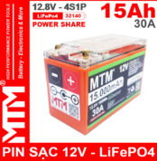 Pin Sat LiFePo4 24V 8S 6Ah 30A MTM Chong Nuoc