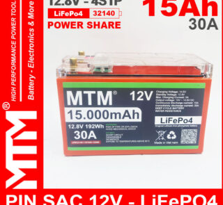 Box Pin Sat LiFePo4 12V 4S 15Ah 30A Co Bao Pin MTM Chong Nuoc
