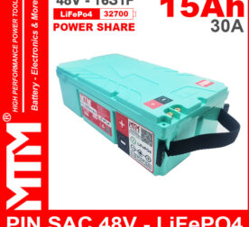 Pin Xe Dien LiFePo4 V 16S 15Ah 30A MTM Chinh Hang