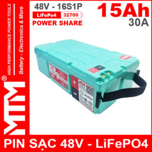 Pin Xe Dien LiFePo4 V 16S 15Ah 30A MTM Chinh Hang