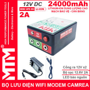 Bo Nguon Dien Du Phong Wifi Modem Camera 12V 2A 24000mah