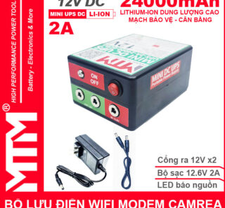 Bo Nguon Dien Du Phong Wifi Modem Camera 12V 2A 24000mah