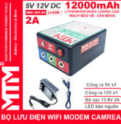 Bo Nguon Dien Du Phong Wifi Modem Camera 5V 12V 2A 12000mah
