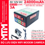 Bo Nguon Dien Du Phong Wifi Modem Camera 5V12V 3A 24000mah