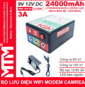 Bo Nguon Dien Du Phong Wifi Modem Camera 9V12V 3A 24000mah